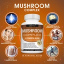 Toplux Mushroom Supplement Lions Mane - Cordyceps Reishi Chaga 10 Organic Mushroom Blend to Support Immune System, Memory, Focus & Clarity and Increase Energy, for Men Women, 60 Capsules 3