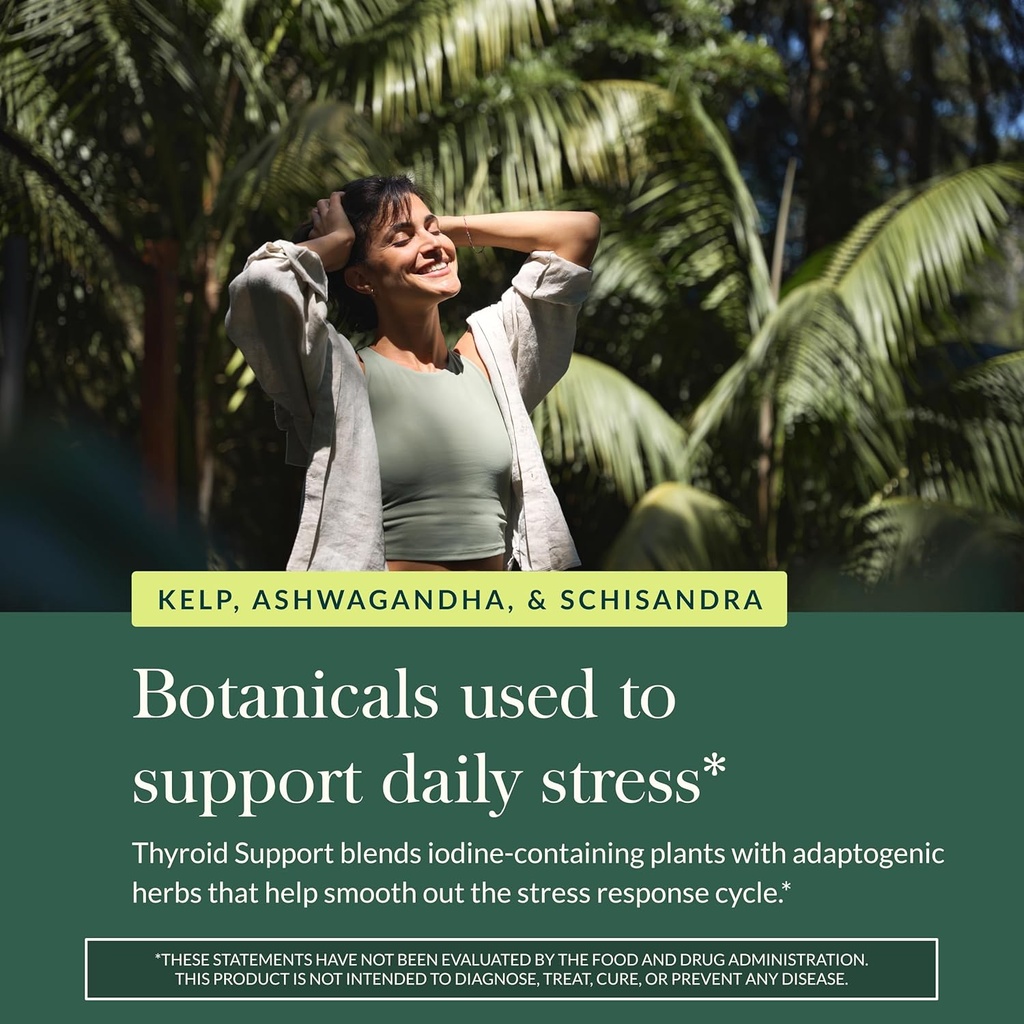 Gaia Herbs Thyroid Support - Made with Ashwagandha, Kelp, Brown Seaweed & Schisandra to Support Healthy Metabolic Balance & Overall Well-Being* - 120 Vegan Liquid Phyto-Capsules (40-Day Supply) 6