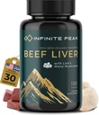 Natural Energy & Focus for High Performing Professionals w/Grass Fed Beef Liver Capsules w/Lions Mane | Grassfed Beef Liver Supplement Supports Full Body Wellness & Iron Levels | 30 Serving-120 Cnt 2