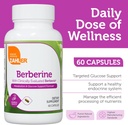 Berberine with Clinically Evaluated Berbevis, Metabolism and Glucos Support Formula, 60 Capsules. 3