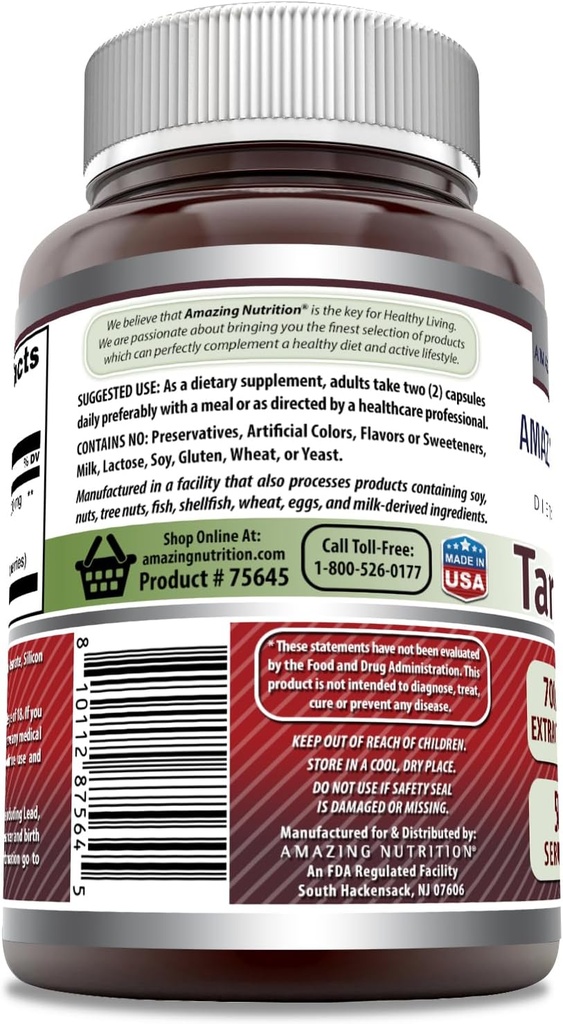 Amazing Formulas Tart Cherry Extract 700 Mg Extract (10:1) Per Serving Capsules Supplement | Equivalent to 7000 Mg | Non-GMO | Gluten Free | Made in USA (1 Pack, 100 Count) 4