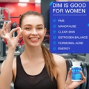 DIM Supplement 600mg Estrogen Blocker for Men & Women - Hormone,Estrogen Balance, Menopause, PCOS, Acne and Skin Care 60 Capsule 4