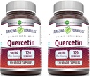 Amazing Formulas Quercetin 500mg Veggie Capsules Supplement | Non-GMO | Gluten Free | Supports Overall Health & Well Being (120 Count | 3 Pack) 6