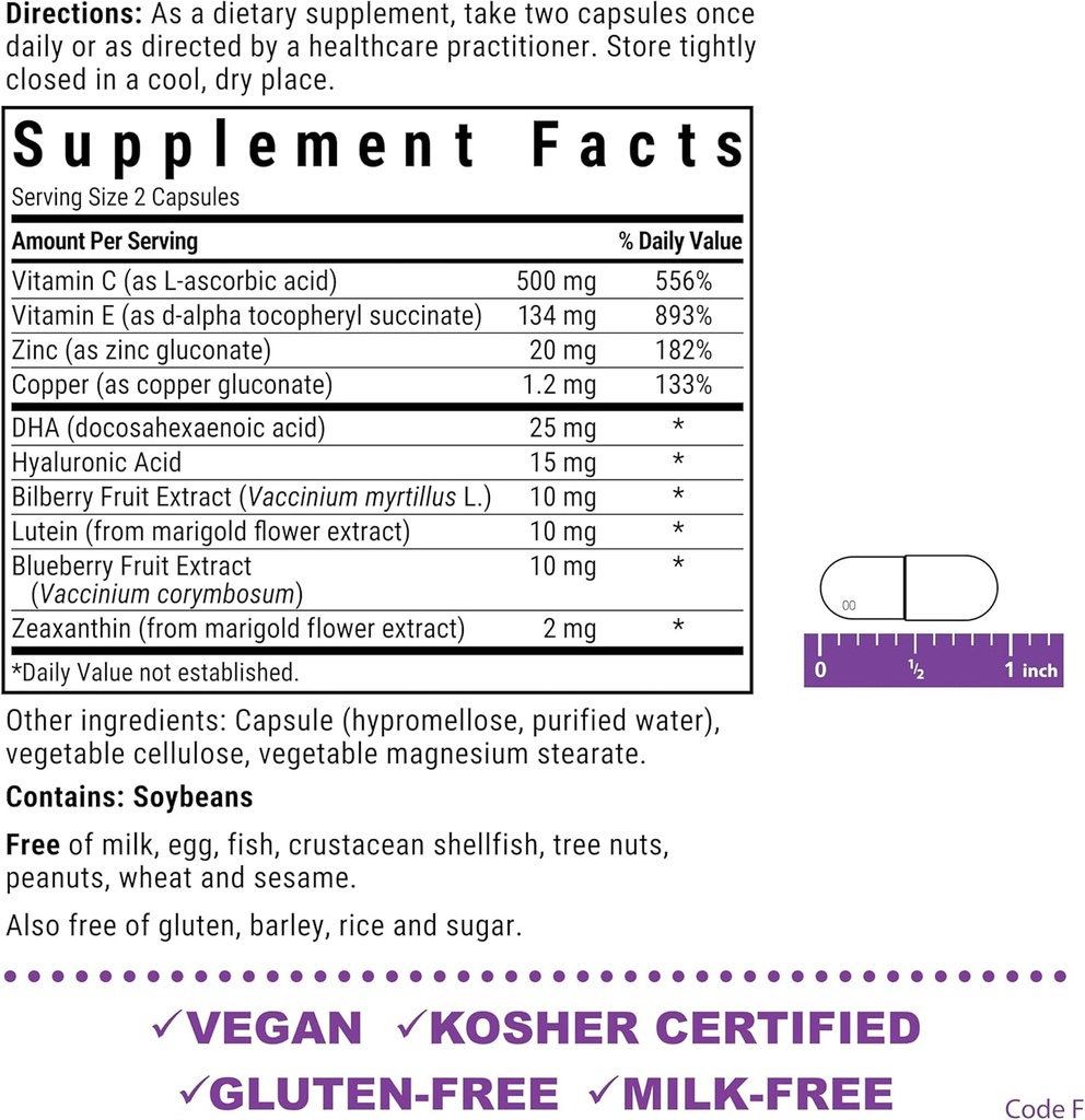 Bluebonnet Nutrition Targeted Choice Eye Care, Supports Eye Health and Macular Protection, Gluten & Dairy Free, Kosher-Certified, Vegan, 45 Servings, Light Grey, Macular & Blue, 90 Count 4