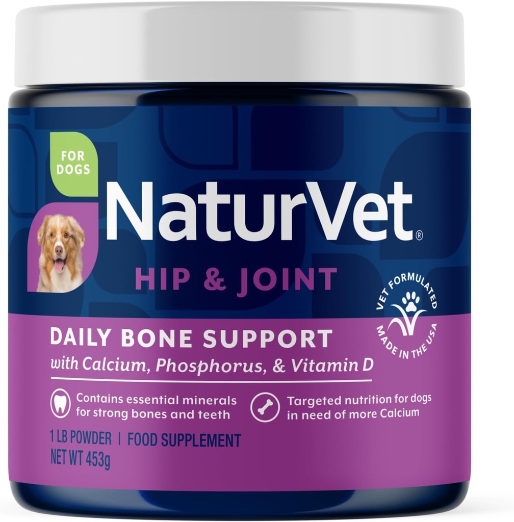 NaturVet Calcium-Phosphorus For Dogs, Supports Strong & Healthy Bones, Enhanced with Essential Minerals & Vitamin D, No Color, 16 Oz 2