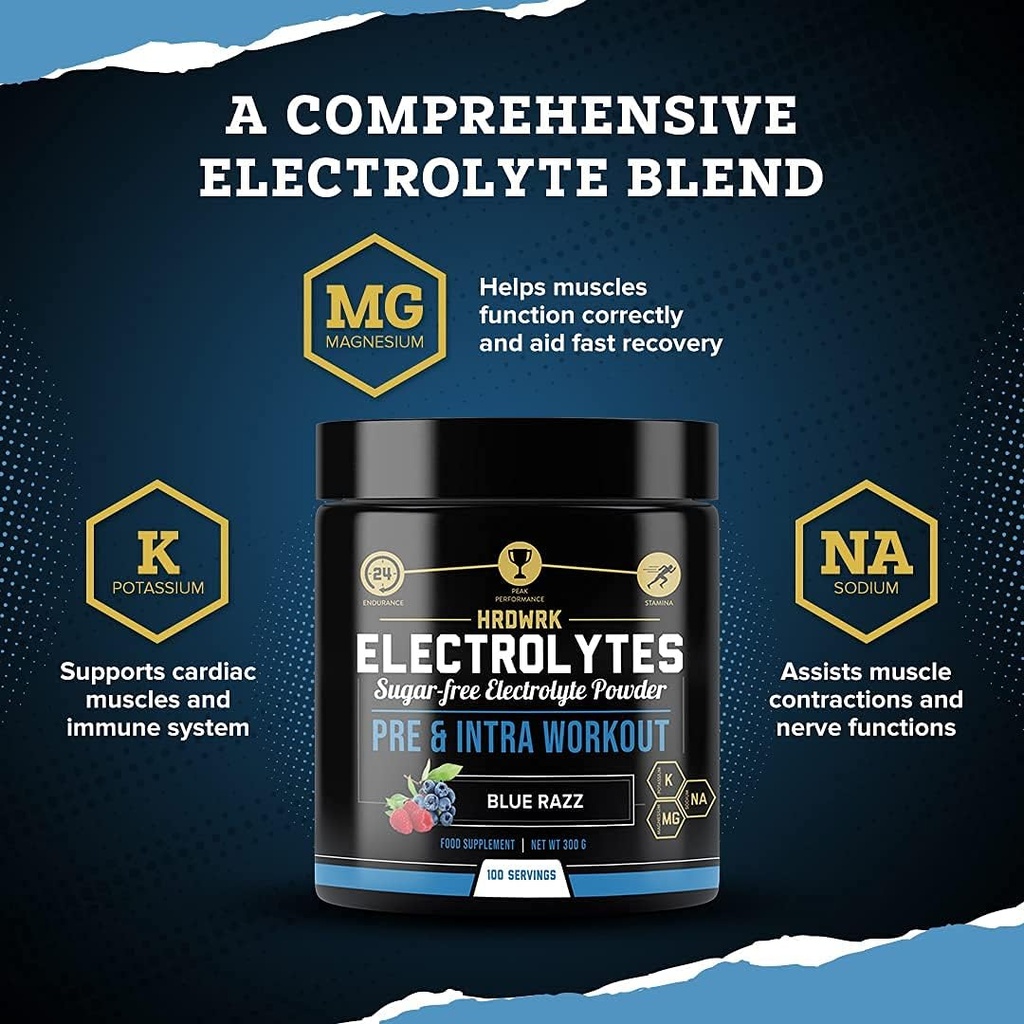 MMA Nutrition HRDWRK - 100 Servings Keto Electrolytes Powder Hydration Sugar Free - Electrolyte Powder to Boost Endurance & Reduce Fatigue with Electrolytes Supplement Set of 3 4