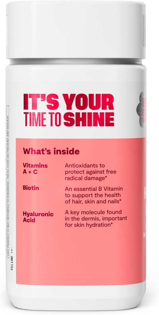 Habit Hair, Skin & Nails Supplement 2 Pack (120 Capsules) - New Look, Supports Skin Hydration, Hair & Nail Strength, Biotin 2000mcg, Vitamin A & C, Hyaluronic Acid, Rosehip, Vegan, Non-GMO 4