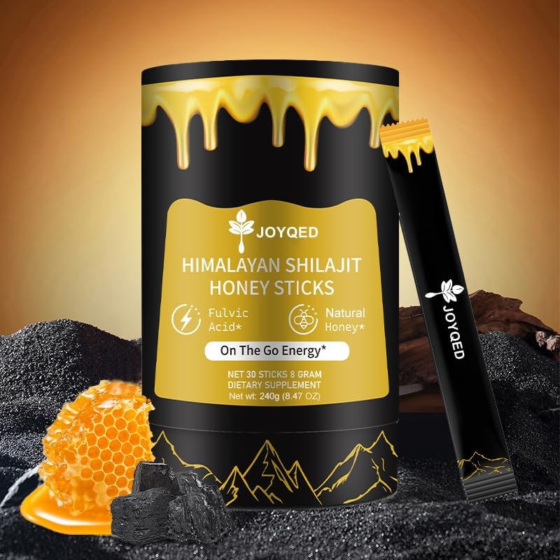 Pure Himalayan Shilajit Sticks with Natural Honey & Saffron, Easy to Consume,Shilajit Sticks for Energy Support, Vitality,Immune,85+ Trace Minerals, Fulvic Acid for Men & Women- 30 Sticks (1) 2