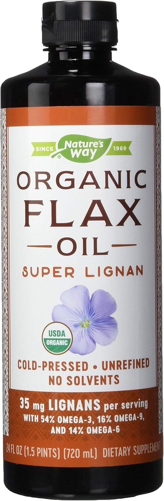 Nature's Way Nature's Way Organic Flax Oil Super Lignan, 24 Fl Ounce (Pack of 6) 2