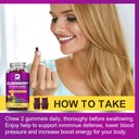 Elderberry Gummies & Irish Sea Moss, Organic Sambucus Elderberry Gummy with Seamoss, Zinc, Vitamin C, D3, Multivitamin Elderberry Vitamin & Energy Support Supplements - Sugar-Free 6