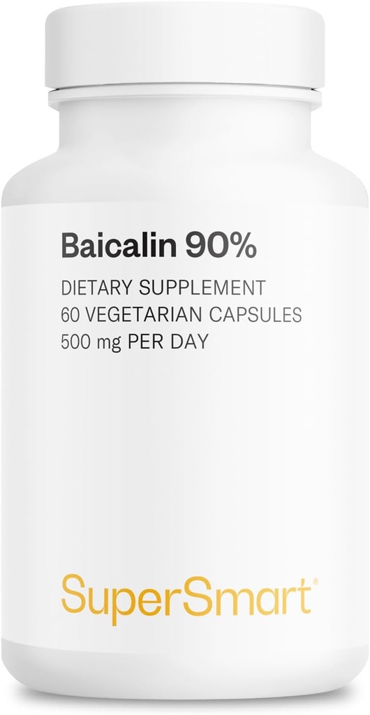 Supersmart - 90% Baicalin 500mg per Day (Scutellaria Baicalensis) - Chinese Skullcap Extract Supplement | Non-GMO & Gluten Free - 60 Vegetarian Capsules 2