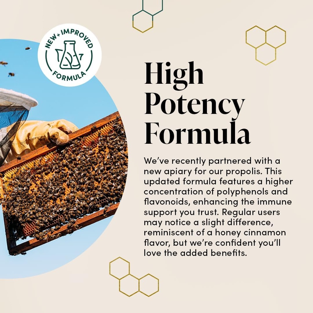 Propolis Throat Spray by Beekeeper's Naturals - 95% Bee Propolis Extract, Natural Immune Support & Sore Throat Relief - Antioxidants, Keto, Paleo, Gluten-Free (1.0 oz)(Pack of 1) 6