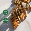 Organic Shatavari Capsules - 1,000mg Organic Shatavari Powder Per Serving (180 Capsules, 90 Day Supply) for Hormone Balance and Prolactin Production (Non-GMO, Gluten Free, Vegan Safe) by Double Wood 4