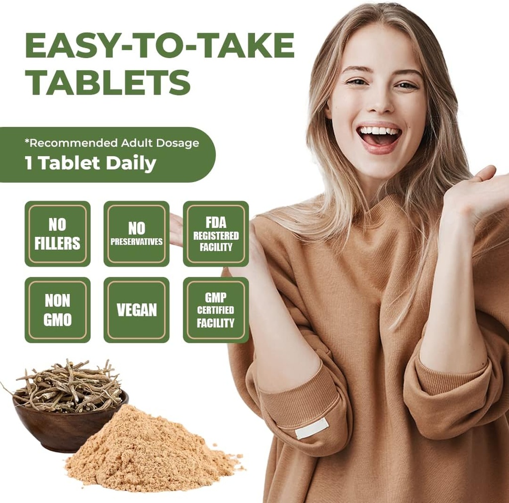 Pomona Wellness Organic Ashwagandha Supplement for Stress Support, 1,350 mg Mood Enhancer & Thyroid Support, USDA Organic, Vegan, Non-GMO, 120 Ashwagandha Root Powder Tablets 5