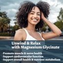 Magnesium Glycinate Supplement - Magnesium Supplement Magnesium Glycinate 300mg - 100% Chelated for High Absorption Vegan Essential Mineral Supplement 300 Capsules 6