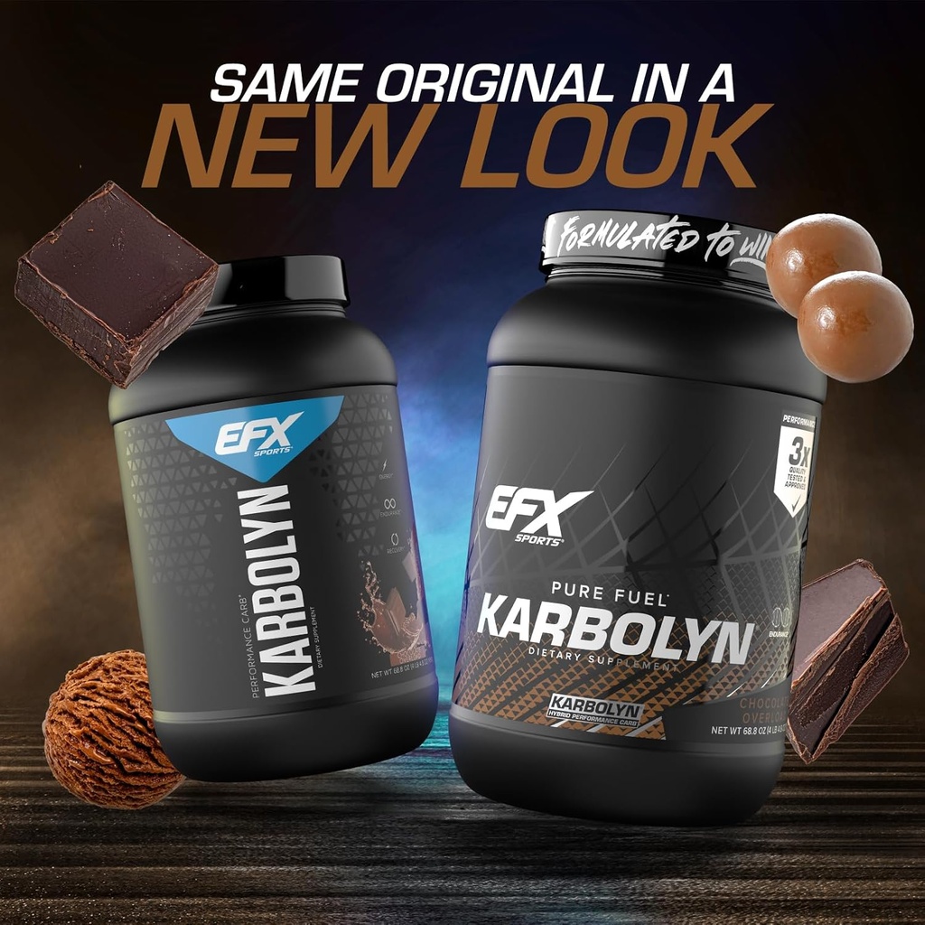 EFX Sports Karbolyn Fuel | Fast-Absorbing Carbohydrate Powder | Carb Load, Sustained Energy, Quick Recovery | Stimulant Free | 36 Servings (Chocolate Overload) 3