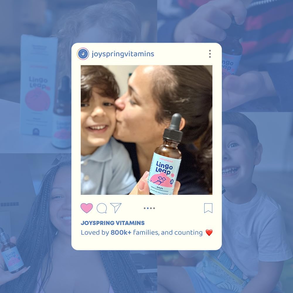 JoySpring LingoLeap – Liquid Kids Formula with Zeolite Clinoptilolite, Methylated B12 & Vitamin D3 | Gentle Daily Support for Kids’ Wellness | Ages 3+ | (1fl oz) 30 Servings 5