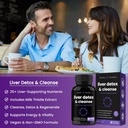 NutraChamps Liver Cleanse Detox Capsules and Super Greens Antioxidant Superfood Powder Bundle 5
