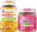 Bundle: Ginger Chews Supplement Gummies & Inositol Gummies Ideal 40:1 Ratio Myo & D-Chiro Inositol 2