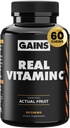 Gains in Bulk Real Vitamin C, Immune Support Chewable, Natural Vitamins with Citrus Bioflavonoids, Whole Food Vitamin C Supplement from Plant Sources, Vegan Supplements for Women and Men, 60 Tablets 2