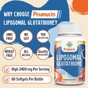 2400MG Liposomal Glutathione, with Vitamin C, Milk Thistle & Alpha-Lipoic Acid, Master Antioxidants, Pure Reduced L-Glutathione - Immune System, Cell Repair, Energy, High Absorption, 180 Softgels 4