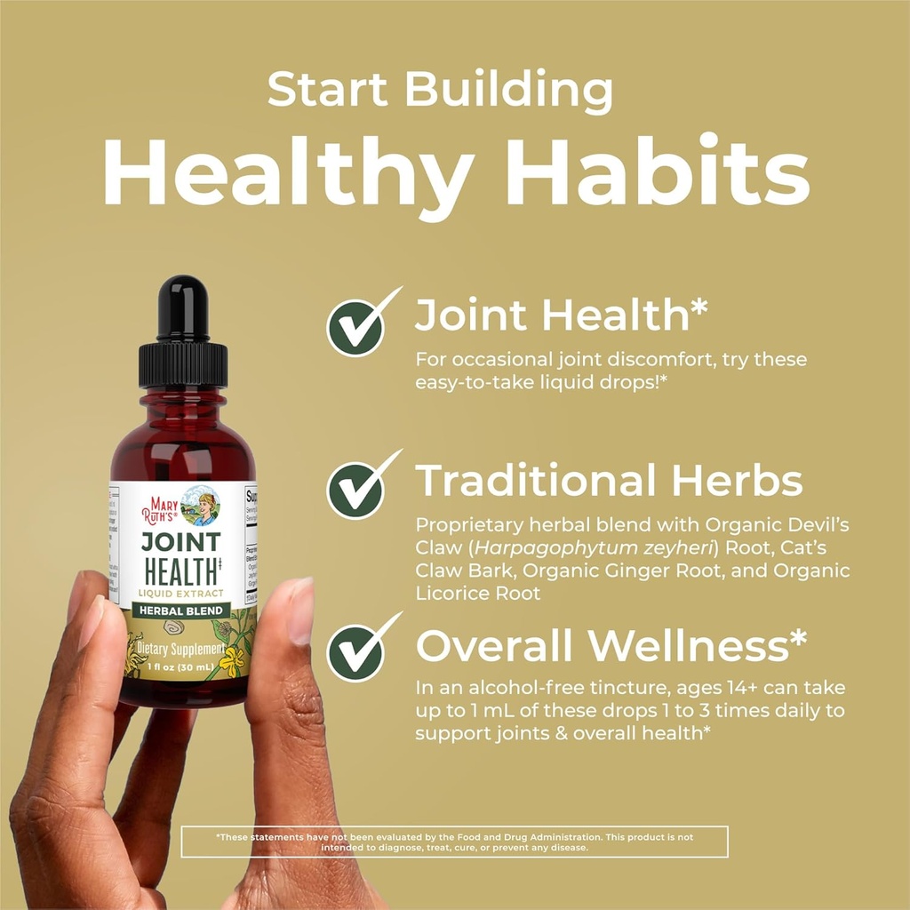 MaryRuth Organics Joint Health Liquid Drops & Vitamin K2+D3 Gummies (Peach Mango and Apricot) | Label Project Verified | Vitamins for Calcium, Joints, and Bone Support | Vegan, Non-GMO, Gluten Free 3