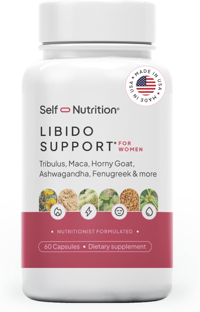 Libido Support for Women, Sensitivity & Desire, Libido Booster for Women with Horny Goat Weed, maca, tribulus, ashwagandha & More - Vegan, USA, Keto, Third-Party Testing - 60 Capsules. 2