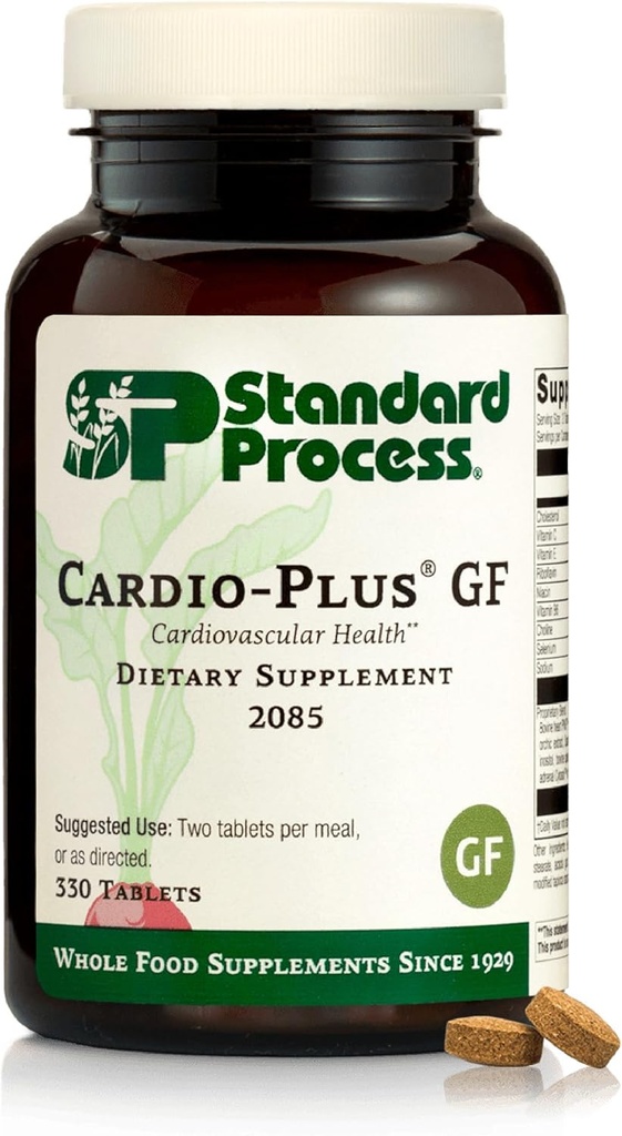 Standard Process Cardio-Plus GF - Supports Heart Health & Circulation - Cardiovascular Support with Vitamins B6, C & E - Includes Niacin & Selenium - Gluten-Free, Non-Dairy & Non-Soy - 330 Tablets 2