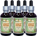 Lemon Thyme (Thymus x Citriodorus) Glycerite, Organic Dried Herb Alcohol-Free Liquid Extract (Brand Name: HerbalTerra, Proudly Made in USA) 2x2 fl.oz (2x60 ml) 5