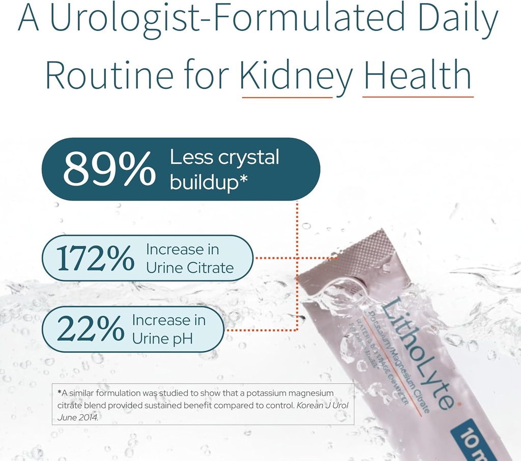 Kidney Health | Water & Beverage Enhancer 10 mEq, Developed by Urologists, 1-Pack (60 Sticks) 3