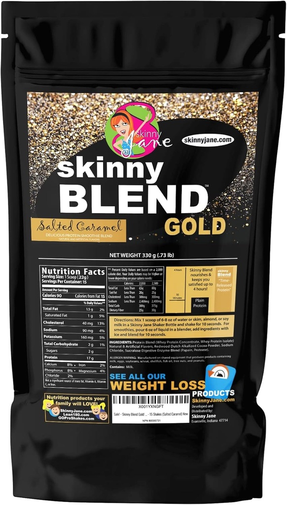 Skinny Blend Gold – Protein Shake for Women – Low Sugar, Low Carb – Supports Metabolism and Energy – Creamy Vanilla – 15 Servings 6
