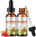 Berberine Supplement Liquid Drops, Berberine 1500mg with Ceylon Cinnamon, Turmeric, Resveratrol, Bitter Melon, Vegan Supplement, Supports Immune System & Digestive System - 2 FL Oz 2