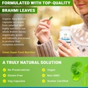 Organic Aura Brahmi Capsules -120 Count. Naturally Strengthens and Boosts Immunity and Memory. Whole Green SuperFood. Non GMO - Gluten Free. 6