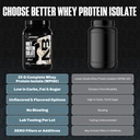 NutraBio 100% Whey Protein Isolate Protein Powder, 25g Protein with Complete Amino Acid Profile, Non-GMO, Soy & Gluten Free, Low Carb, Low Calorie Whey Protein Powder, Raw Unflavored, 2 Lbs 6