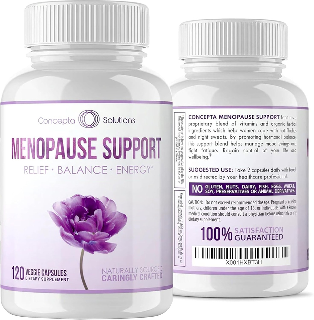 Menopause Support - Menopause Relief and Weight Management Support - for Hot Flashes, Night Sweats Relief and Energy - 120 Capsules 2