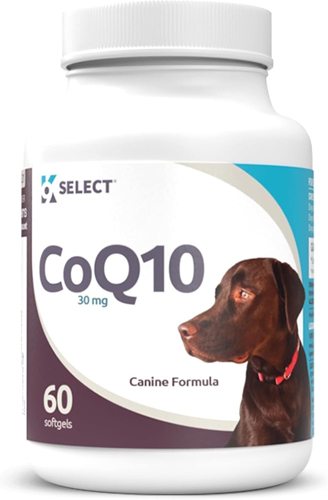 K9 Select CoQ10 Supplement for Dogs, 30mg - 60 Soft Gels per Bottle - Pet Supplement, Nutritional Softgels for Canine Heart Health, Cardiovascular & Gum Health, Energy 2