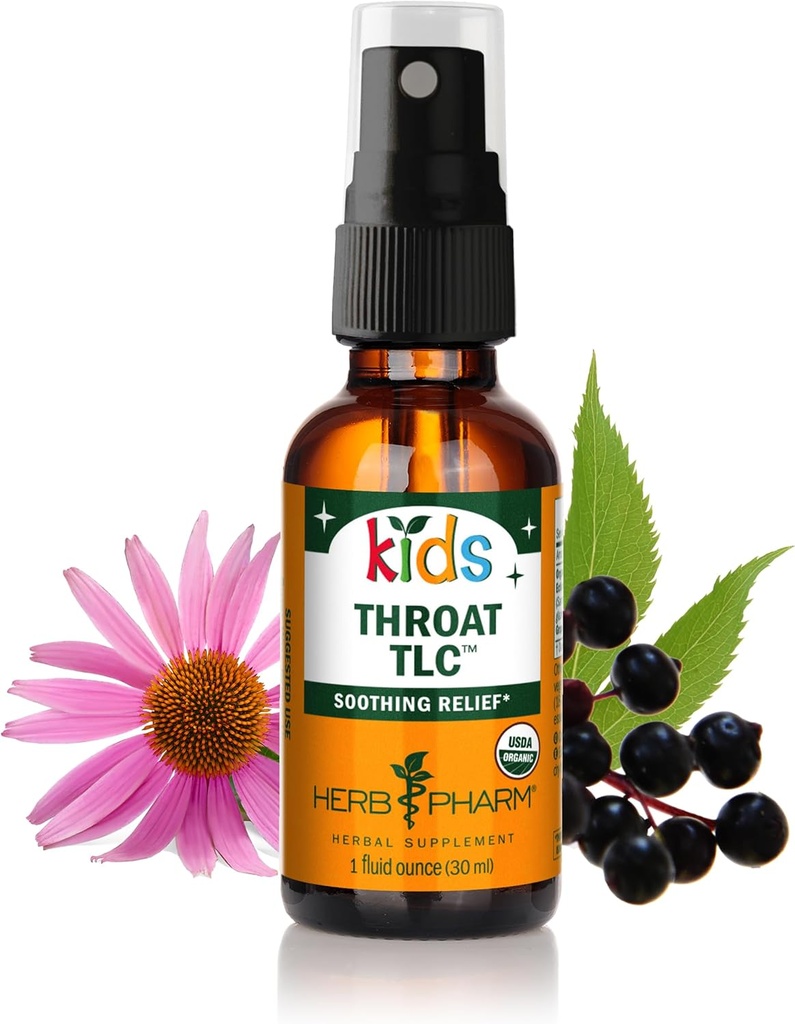Herb Pharm Kids Certified-Organic Alcohol-Free Throat TLC Herbal Spray, 1 Ounce 2