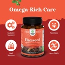 Bundle of Natural Hemp Seed Oil Capsules and Omega Flaxseed Oil 1000mg Softgels - with Essential Fatty Acids for Joint Support - Natural Omega 3 6 9 Supplement for Hair Skin and Nails 6