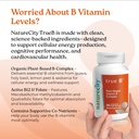 NatureCity True-B Plant-Based Super B Vitamin Complex Supplement |Made from Certified Oraganic Whole Food Plant Sources with Active Folate and Vitamin B12 - (30 Veggie Capsules) 5