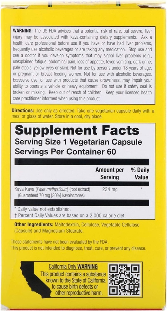 Natural Balance Kava Kava Root Extract - 60 Vegetarian Capsules 3