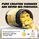 ElevateLife Creatine Monohydrate Gummies 5g for Men Women - Sugar Free Chewable Supplement. 90 Gummies Lemon 4