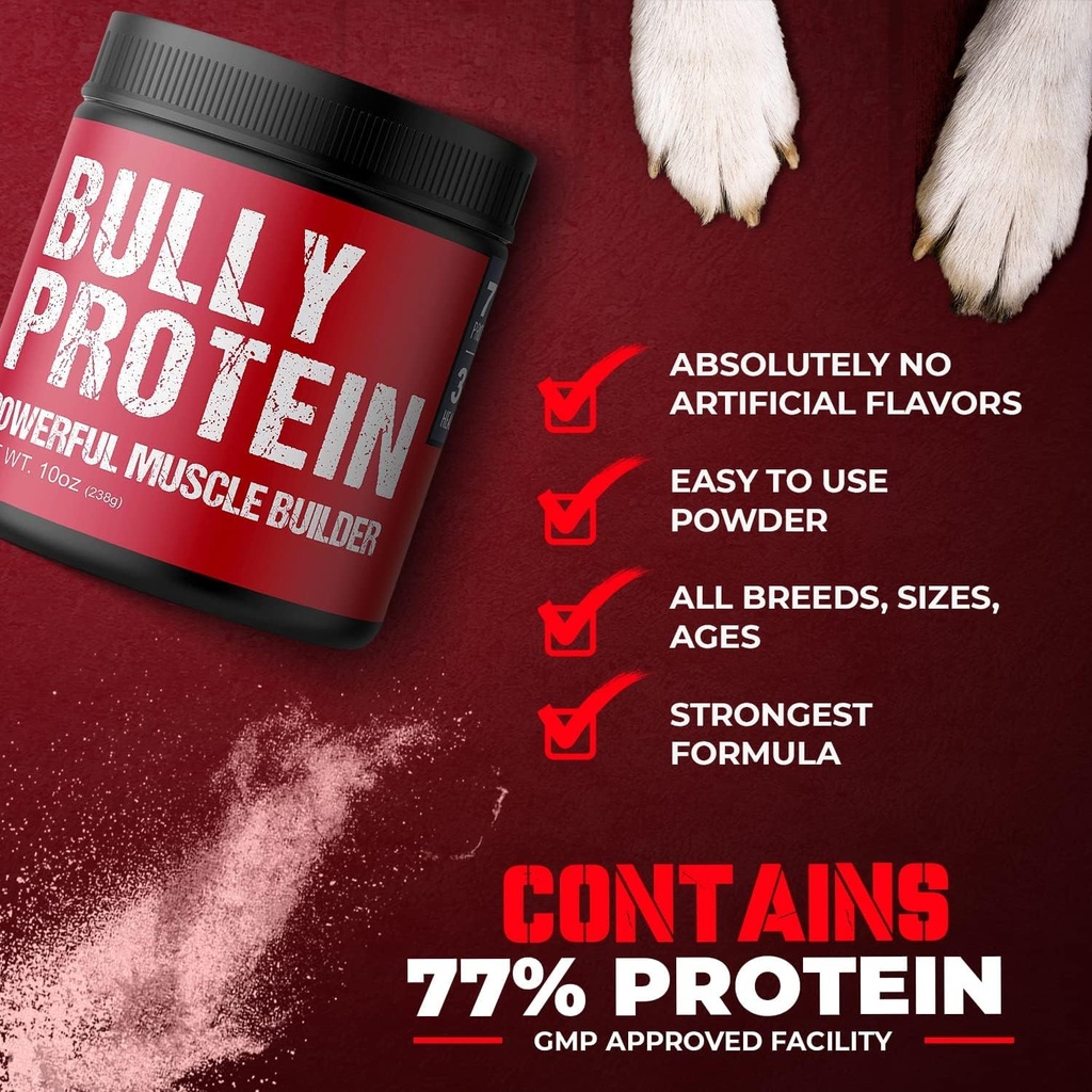 Convenient Real Meat Protein Powder for Dogs | 283mg Pure Protein Powder for All Dog Breeds | Nourishing Daily Protein Dogs. Fast Results. No Raw Meat Needed. 30 Day Supply (60 Servings) Dog Protein 5