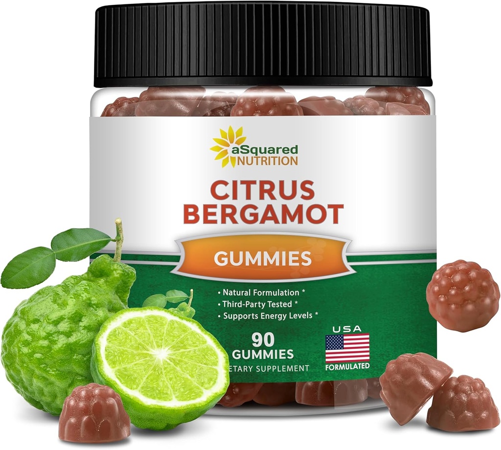 aSquared Nutrition Citrus Bergamot Gummies - Citrus Bergamot Extract Supplement 500mg Per Serving - Pure Gummy Alternative to Capsules & Pills 2