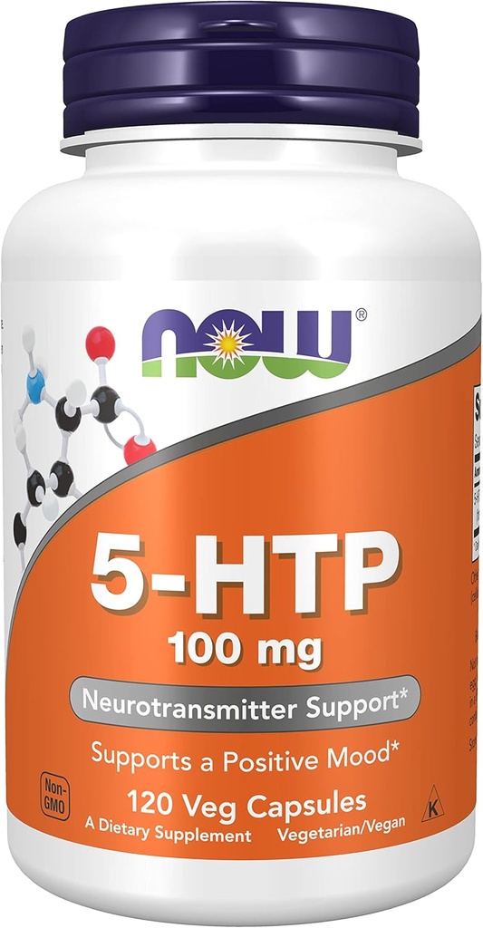 5HTP 100 mg Mega-Value 2Pack (120 VegCapsules) bBr#Now 2