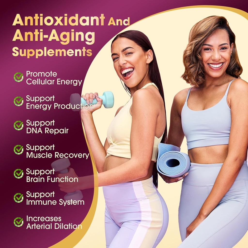 NAD Supplement, Liposomal NAD+ Supplement with Resveratrol, NAD Resveratrol Supplement - Boost NAD+ for Aging Defense, Energy, Focus - Ultra Antioxidant Capsules，132 6