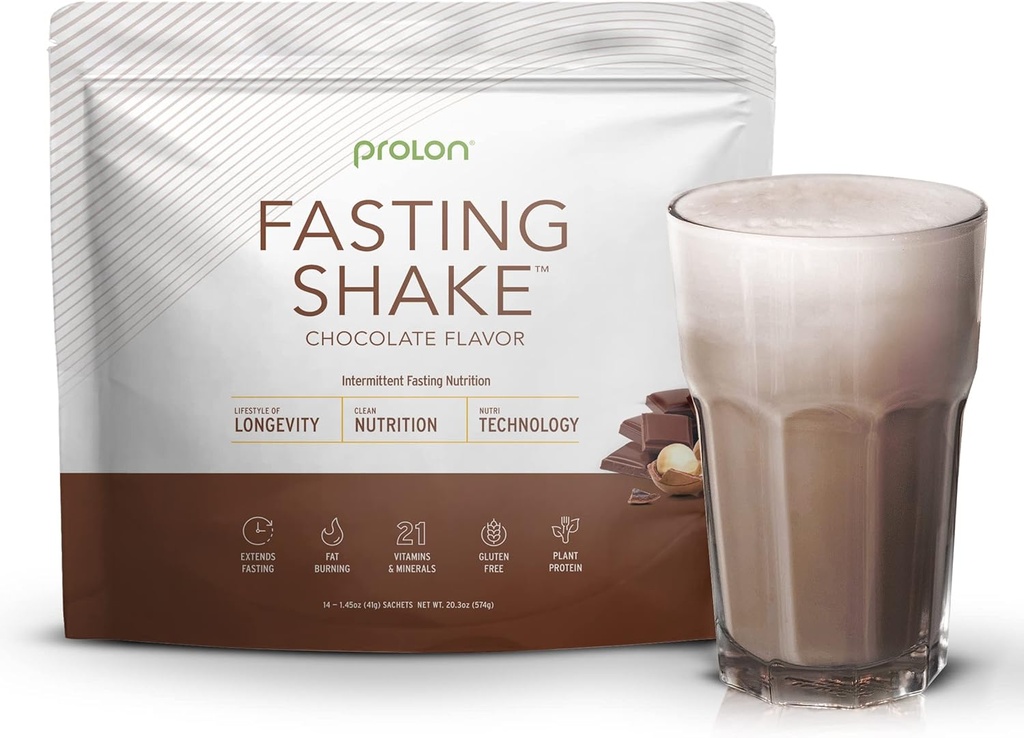 Prolon Intermittent Fasting Drink Mix | Fasting Shake for Intermittent Fasting | Vitamins, Fiber, Plant Based Protein, Superfoods | Keto, Vegan, Gluten Free, Dairy Free | Chocolate, 24 Packets 4