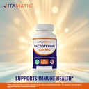Vitamatic Lactoferrin 500mg – 60 Vegetable Capsules Promotes Healthy Immune Function 5