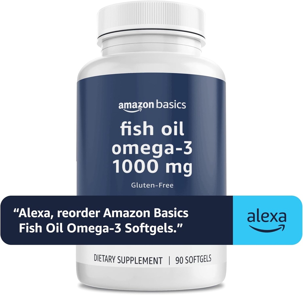 Basics - Omega 3 Fish Oil, 1000 mg, 90 Softgels (1 per serving), Gluten Free 6