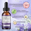 (2 Pack) Magnesium Glycinate Liquid Drops 500mg, with Vitamin B6, Ashwagandha, L - Theanine, Chamomile, Magnesium Glycinate Supplement High Absorption for Sleep, Stress, Energy Mood - Grape Flavor 5