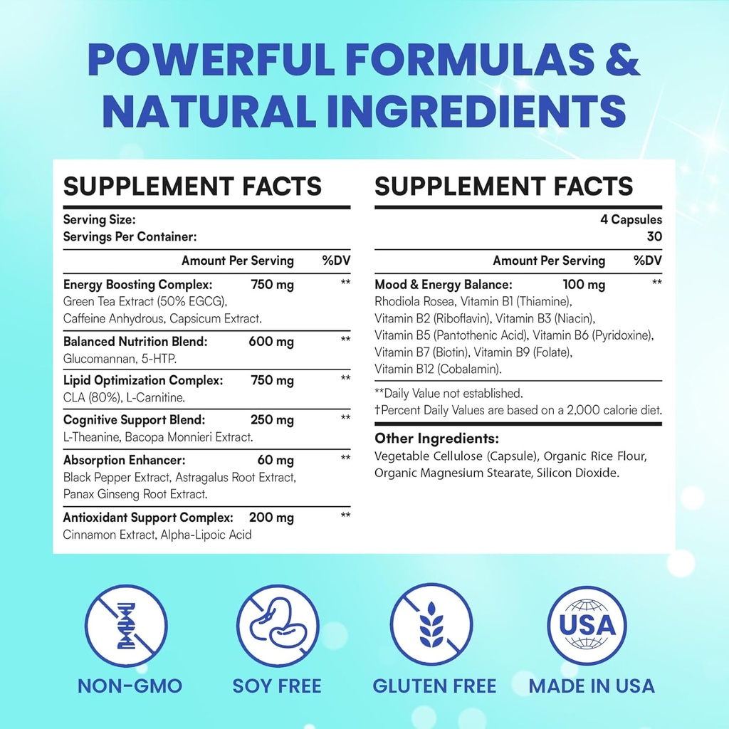 PhenFit-Maxx Weight Loss Supplement - Appetite Suppressant and Diet Pills - Metabolism Booster with CLA, L-Carnitine, Weight Loss Supplements for Women and Men 6
